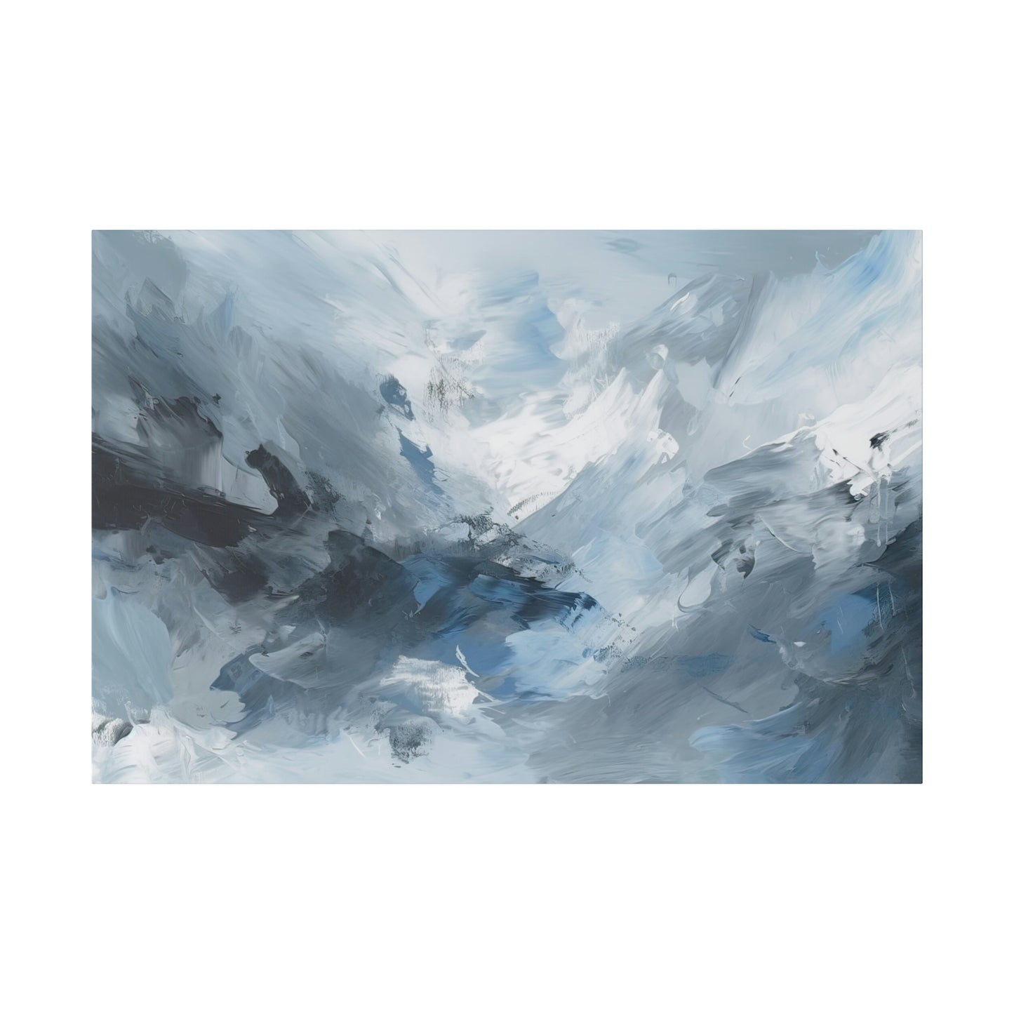 Blue and Grey Wall Art 2- Abstract Picture Canvas Print Wall Painting Modern Artwork Canvas Wall Art for Living Room Home Office Décor