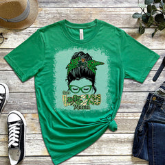 One Lucky Mama Clover St. Patrick's Day Women's Bella T-Shirt