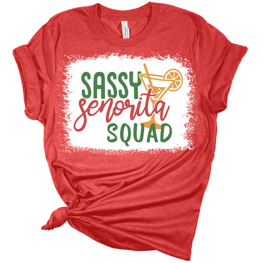 Sassy Senorita Squad Funny Cinco De Mayo Women's Bella T-Shirt