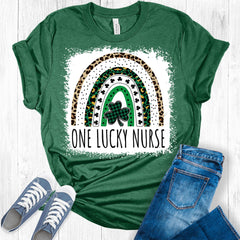 One Lucky Nurse Cute Rainbow St. Patrick's Day Bella Women's T-Shirt