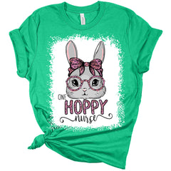 One Hoppy Nurse Easter Bunny Women's Bella Easter T-Shirt
