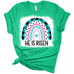 He Is Risen Christian Jesus Women's Bella Easter T-Shirt