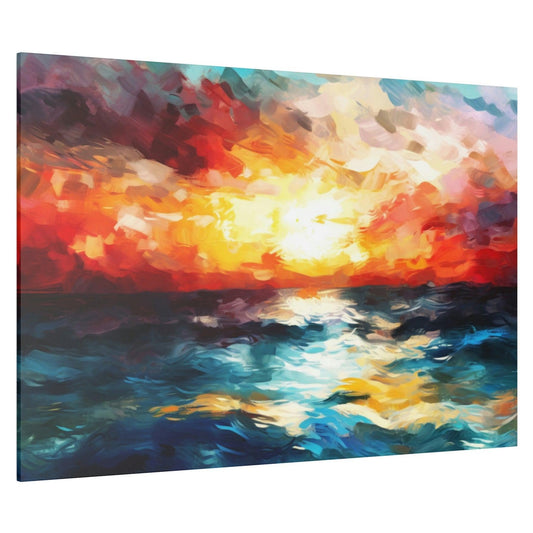 Ocean Sunset Wall Art - Abstract Picture Canvas Print Wall Painting Modern Artwork Wall Art for Living Room Home Office Décor