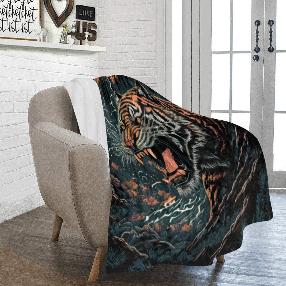 Tiger Fangs Ultra-Soft Micro Fleece Blanket 50" x 60"