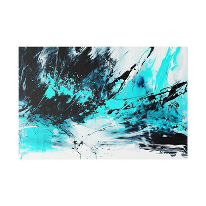 Aqua Blue Wall Art-Abstract Picture Canvas Print Wall Painting Modern Artwork Canvas Wall Art for Living Room Home Office Décor