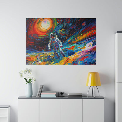 Space Astronaut 3 Colorful Wall Art - Abstract Picture Canvas Print Wall Painting Modern Artwork Wall Art for Living Room Home Office Décor