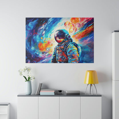 Astronaut Space Colorful Wall Art - Abstract Picture Canvas Print Wall Painting Modern Artwork Wall Art for Living Room Home Office Décor