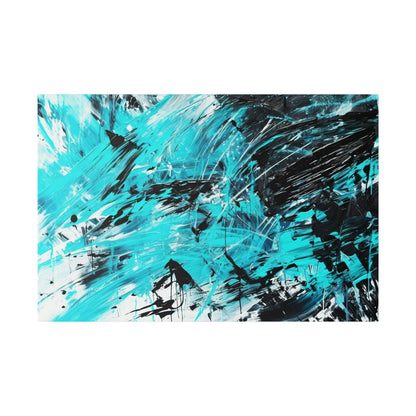 Aqua Blue 4 Wall Art-Abstract Picture Canvas Print Wall Painting Modern Artwork Canvas Wall Art for Living Room Home Office Décor