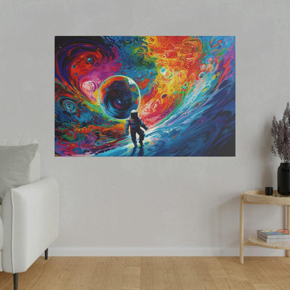 Space Astronaut Colorful Wall Art - Abstract Picture Canvas Print Wall Painting Modern Artwork Wall Art for Living Room Home Office Décor