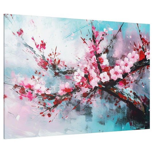Cherry Blossom Branch Art-Abstract Picture Canvas Print Wall Painting Modern Artwork Canvas Wall Art for Living Room Home Office Décor
