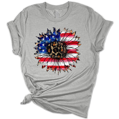 Womens 4th of July Shirts Patriotic American Flag Tshirts USA Short Sleeve Casual Graphic Tees Plus Size Tops for Women