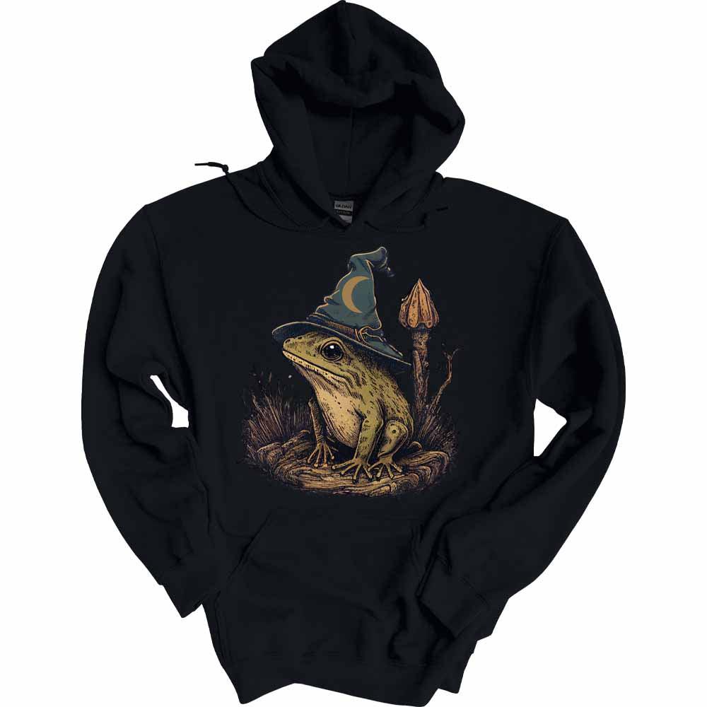 Frog Wizard Cottagecore Aesthetic Graphic Hoodies