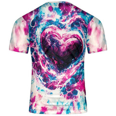 Tie Dye Shirt Trippy Galaxy Heart Swirl Paint Art Graphic Print T-Shirts