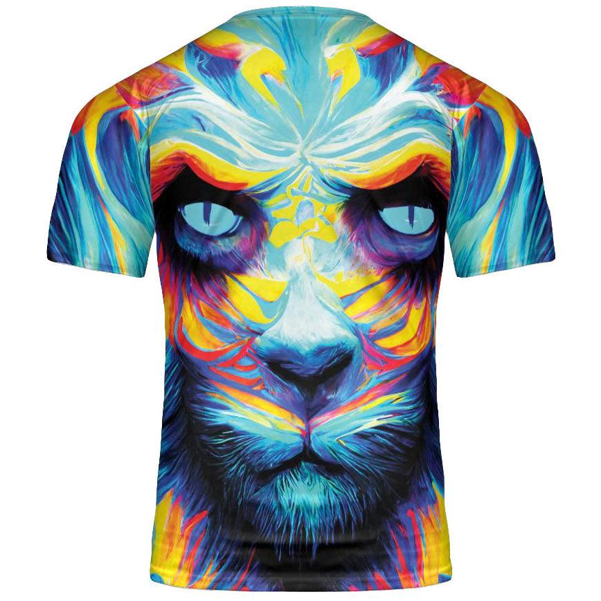 Tie Dye Shirt Trippy Lion Art Paint Graphic Print T-Shirts