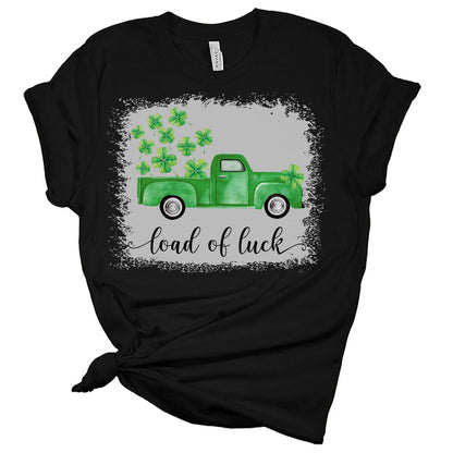 Load of Luck St Patricks Day Shirt Bella Irish Graphic Print Shirts for Women