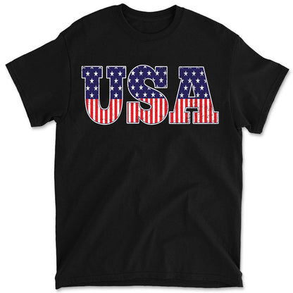 USA American Flag Men's 4th Of July Graphic Tee