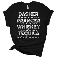 Dasher Prancer White Christmas Shirts For Women T-Shirt