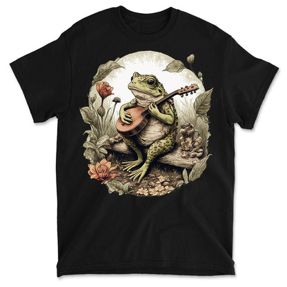 Frog Playing Music Cottagecore Aesthetic Graphic Men's T-Shirt