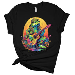 Psychedelic Frog Playing Guitar Women's Graphic Tee