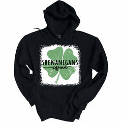 Shenanigans Squad Clover Bleach St. Patrick's Day Graphic Hoodie