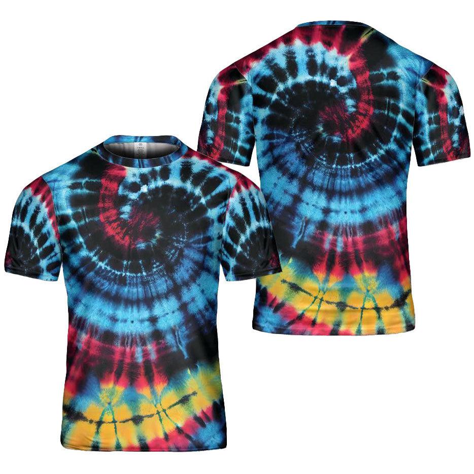 Tie Dye Shirt Trippy Electroluminescent Swirl Art Paint Graphic Print T-Shirts