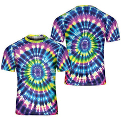 Tie Dye Shirt Trippy Lime Swirl Art Print Graphic T-Shirts