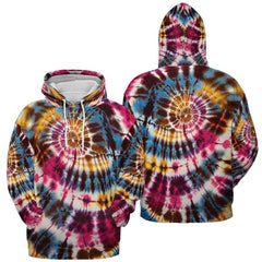 Rose Gold Tie Dye All Over Print Hoodie