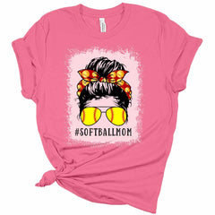 Softball Mom Messy Bun Women's Graphic Tee