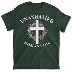 Unashamed Romans 1:16 Christian Men's Graphic Print T-Shirt