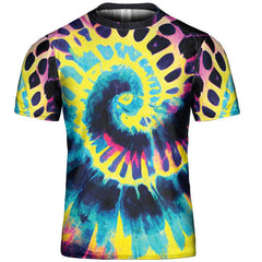Tie Dye Shirt Trippy Fluorescent Poison Frog Swirl Art Paint Graphic Print T-Shirts
