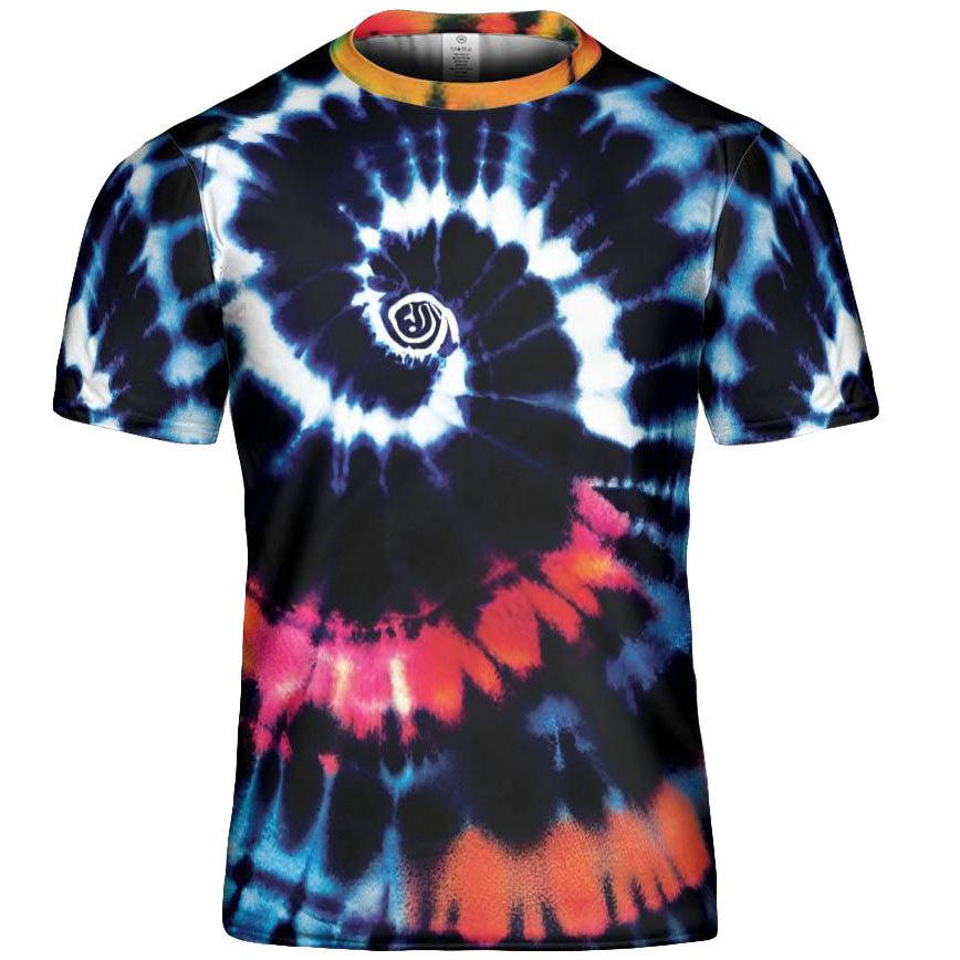 Tie Dye Shirt Trippy Blue Glow Art Print Graphic T-Shirts