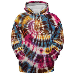 Rose Gold Tie Dye All Over Print Hoodie