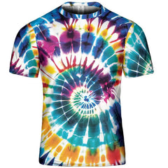 Tie Dye Shirt Trippy Stained Glass Swirl Art Paint Graphic Print T-Shirts