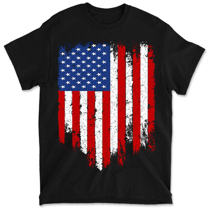 Distressed American Flag Men's 4th Of July Graphic Tee
