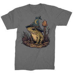 Mens Cottagecore Shirt Wizard Frog T-Shirt Aesthetic Short Sleeve Graphic Tee