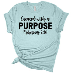 Created With A Purpose Women's Christian Graphic Tee