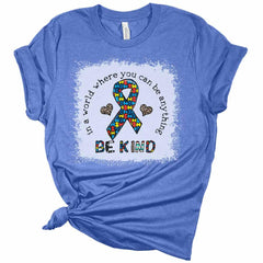 Be Kind Ribbon Women's Autism Awareness Shirt