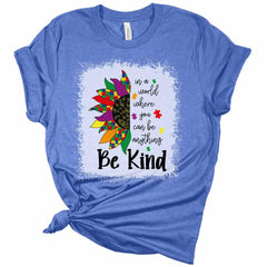Be Kind Sunflower Women's Autism Awareness Shirt