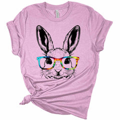 Bunny With Tie Dye Glasses Women's Graphic Tee