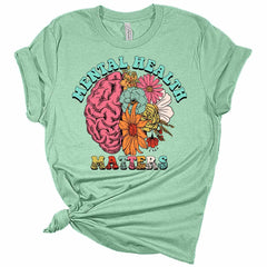 Mental Health Matters Floral Women's Graphic Tee