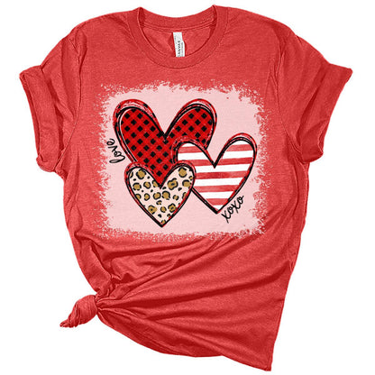 Hearts Valentines Shirts for Women Bella Graphic Tee