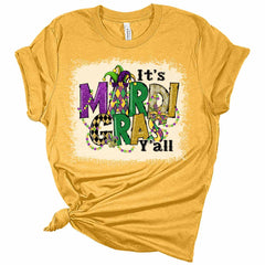 Its Mardi Gras Yall Mardi Gras Shirt, Bella Graphic Tees For Women