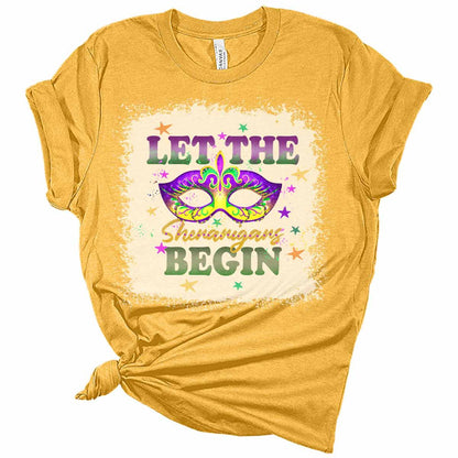 Let The Shenanigans Begin Mardi Gras Shirt, Bella Graphic Tees for Women