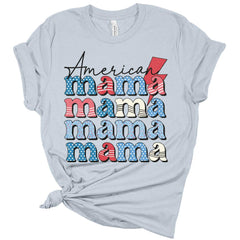 American Mama Women's 4th of July Retro Graphic Shirt