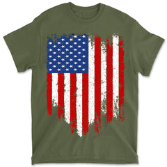 Distressed American Flag Men's 4th Of July Graphic Tee