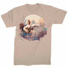 Rooster Playing Guitar Cottagecore Aesthetic Men's Graphic Tee