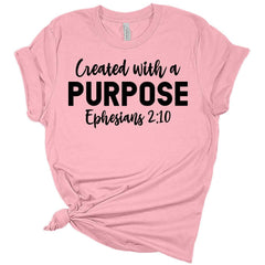 Created With A Purpose Women's Christian Graphic Tee