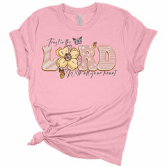 Trust In The Lord With All Your Heart Christian Women's Graphic Tee