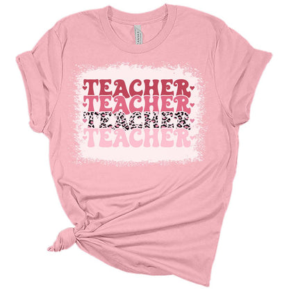 Teacher Letter Print Teacher Valentines Day Shirt Bella Graphic Tees for Women