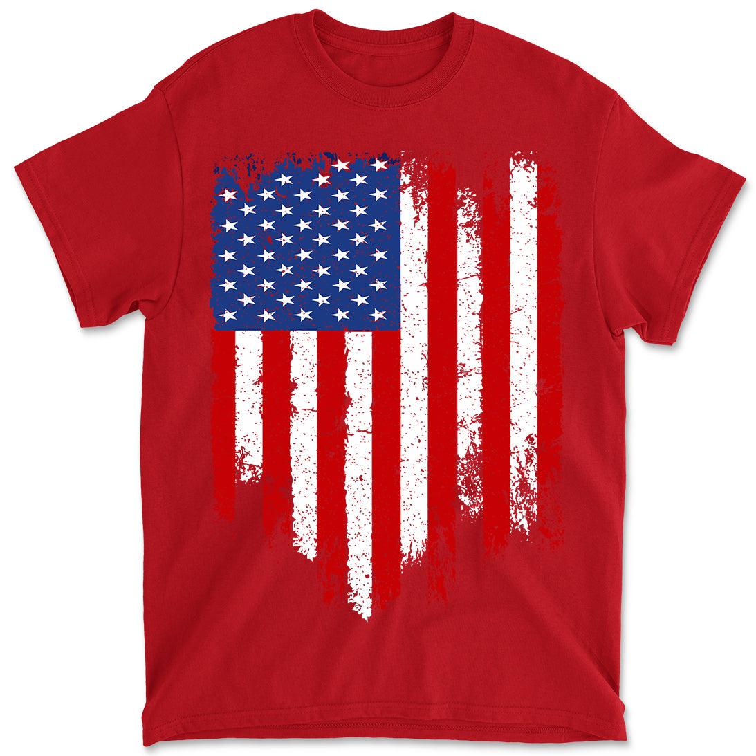 Distressed American Flag Men's 4th Of July Graphic Tee